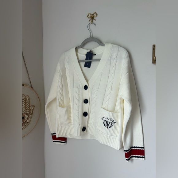 Tommy Hilfiger Sweaters - Tommy Hilfiger Cream Button Up Sweater